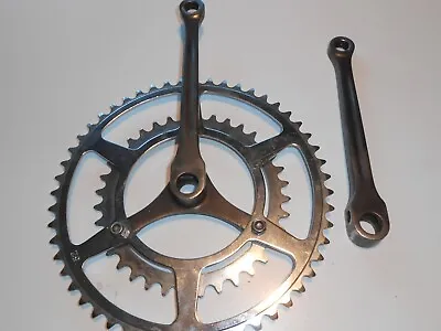 Steel Cottered Crankset. Vtg WA Way Assauto Two-Prong Legnano Magistroni 170 Mm. • $90