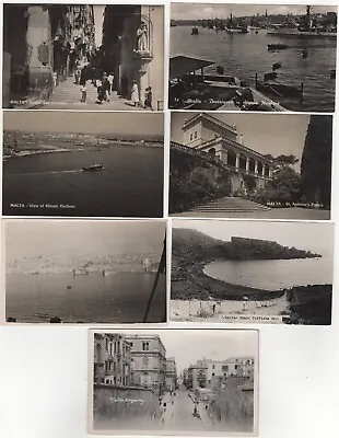 £45 • Buy Malta Collection Of 14 Real Photo General & Harbour Views Postcards C.1912-1950