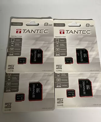 LOT OF 10 TANTEC 8GB 8G Micro SD Micro SDHC Flash Memory Data Card Class 4 • $29.99