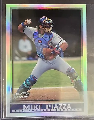 1998 Topps Chrome Super Refractor MIKE PIAZZA #11 (Jumbo 5x7) • $18