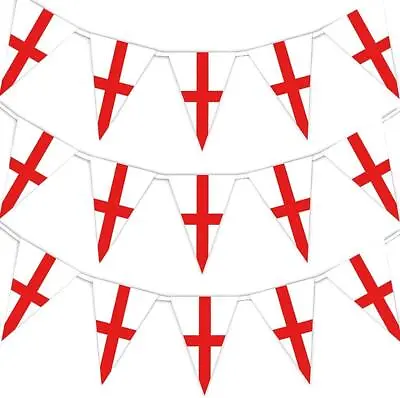 £3.39 • Buy 10M England Bunting 25 Triangle Flag St George Banner Rugby Football World Cup