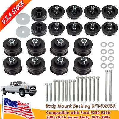 Body Cab Mount Bushing Kit For Ford F250 F350 Super Duty 2008-16 2/4WD KF04060BK • $92.99