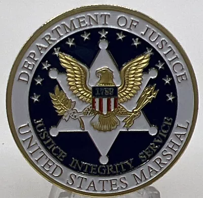 * United States Marshal Challenge Coin Dept Of Justice Comes In Clear Capsule • $7.95