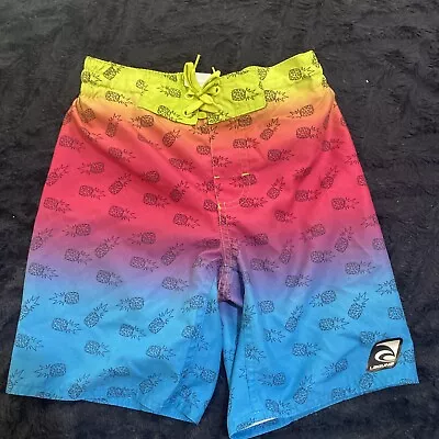 Laguna Boys Swim Trunks Sz S/CH (8) Pre Owned Pineapple Print • $9.59