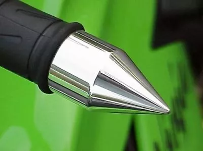 $12.95 • Buy Kawasaki Ninja 250 500 ZX6R ZX7 ZX9 ZX10R ZX11 ZX12 ZX14 CHROME SPIKE BAR ENDS