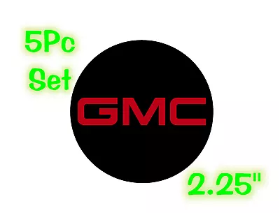 GMC SOLID Logo Wheel Center Cap 2.25  Overlay Decals Choose UR Colors 5 In A SET • $12.02