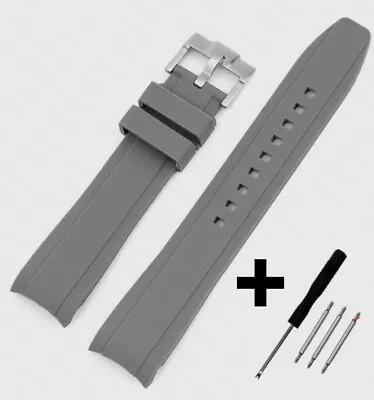 Grey Rubber Watch Strap 20mm Moonswatch Omega X Swatch Hamilton Seiko - Premium • £17.99