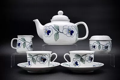 RORSTRAND RARE Sylvia “Tea For Two” Service - Teapot Teacups Sugar & Creamer • $660