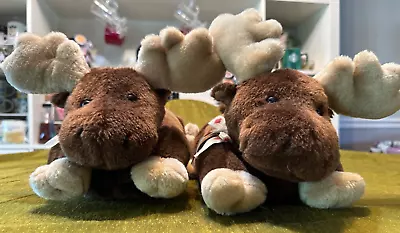 Women's Slippers MOOSE Brown Tan Plush Stuffed Ribbon Bows Size M Fun Feet! EUC • $8.91