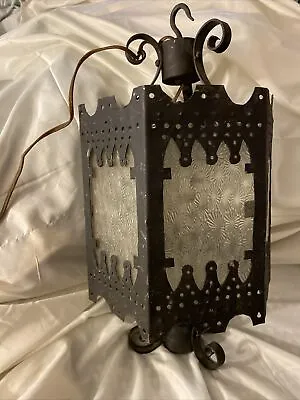 Vintage Gothic Spanish Revival Hexagonal  Hanging Light Fixture • $58.99