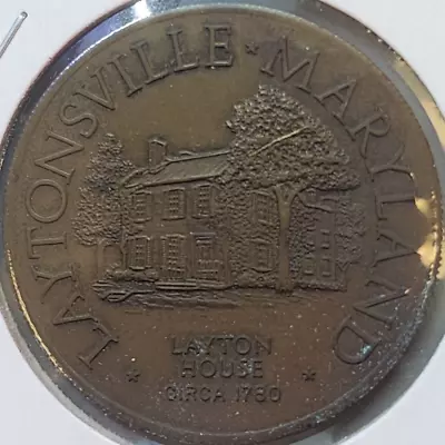 1976 Laytonsville Maryland Bicentennial Commemorative Medal Uncirculated • $19.99