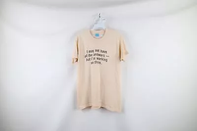 Vintage 80s Screen Stars Mens XL Thin I May Not Have All The Answers T-Shirt USA • $44.95