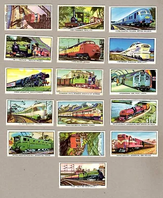 1963 Original Kellogg The Story Of The Locomotive Series 2 Trade Cards Full Set • £10