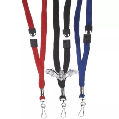 Pp-a13 Vampire Bat Pewter On A BLUE RED Or BLACK Breakaway Lanyard Pvc Wallet • £11.99