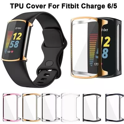 Bumper Screen Protector Smart Protective Shell TPU Case For Fitbit Charge 6/5 • $5.57