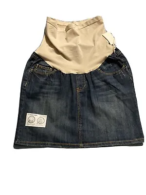 Get Used By Lexi Maternity Mini Skirt Jean Denim Size M • £24.13