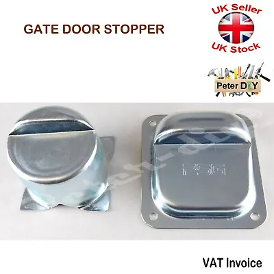 GATE DOOR STOPPER Garden Shed Garage GALVANISED STEEL • £10.97