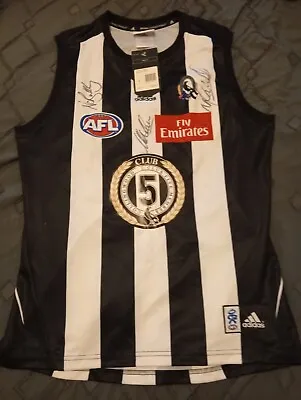 2010 Collingwood Club 5 Jumper Signed By Maxwell Malthouse And Buckley • $400