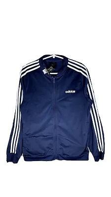 $23.95 • Buy Adidas Track Jackets Size XL Mens Blue White Striped Logo Long Sleeve Sports