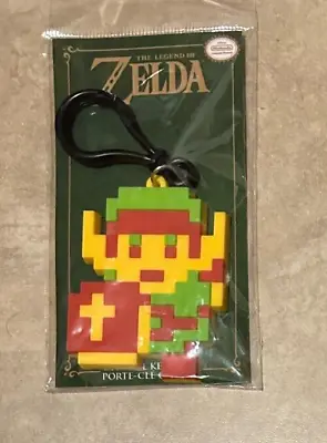 Official Nintendo 8 Bit Pixilated Zelda Rubber Keychain NEW Card Factory Sealed • $13.85