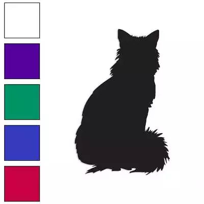 Fluffy Cat Kitten Vinyl Decal Sticker Multiple Colors & Sizes #2862 • $3.22