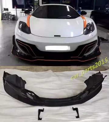 For McLaren MP4-12C 650S Real CARBON FIBER FRONT BUMPER LIP SPLITTER DIFFUSER • $1677.59