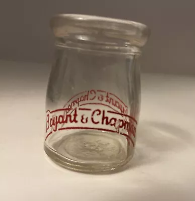 Vintage BRYANT & CHAPMAN Creamer Milk Bottle Hartford Connecticut • $9.95