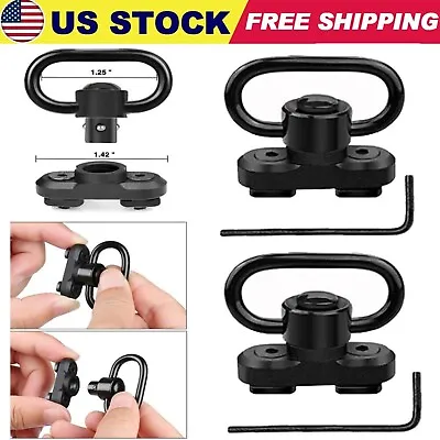 2/4Pcs M-LOK MLOK Quick Release Sling Mount Push Button QD Sling Swivel Adaptor • $9.96