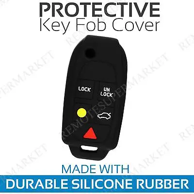 Key Fob Cover For 2004 2005 2006 Volvo S80 Remote Case Rubber Skin Jacket • $6.95