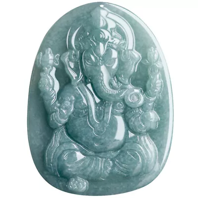 Burmese Jade Ganesha Pendant Man Luxury Blue Necklaces Necklace Jadeite Natural • $28