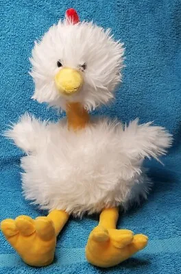$7.99 • Buy Ostrich Plush White Yellow Whimsical Fuzzy Stuffed Animal Toy 16 