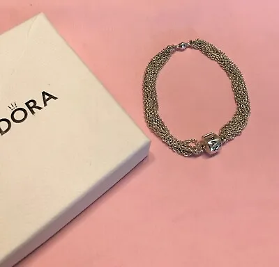 Pandora Size 18cm Multi Strand Chain One Clip Bracelet  Retired Vgc • £30