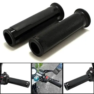 Cnc Motorcycle Aluminum Rubber Gel Hand Grips For 7/8  Handle Bar Sports Bikes • $9.99