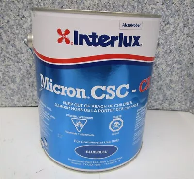 INTERLUX MICRON CSC-CA Marine Antifouling Paint Blue 1 Gallon See Pics • $224.99