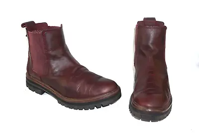 £19.99 • Buy Timberland Burgundy Leather Pull On Ankle Boots UK Size 6. EU 39