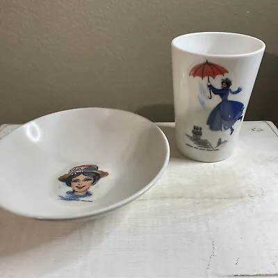 Vintage Melmac Mary Poppins Cup And Bowl 1964 Sun Valley • $17