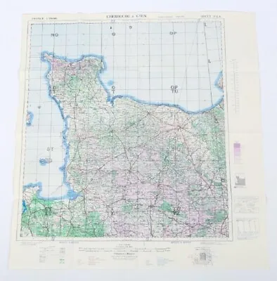 WWI & WWII 1944 D-Day Invasion Map Normandy Rear Admiral George B.H. Stallings  • $589