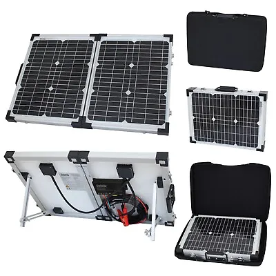 £139.99 • Buy 40W 12V Folding Solar Panel Charging Kit For Caravan Motorhome Campervan Boat