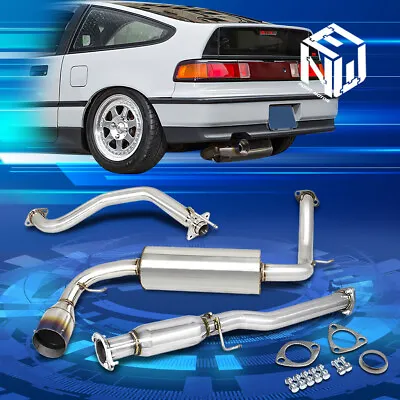 For 88-91 Honda CRX 2-Dr ED8 ED9 4.5  Muffler Burnt Tip Racing Catback Exhaust • $167.88