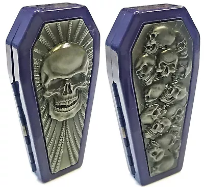 Eclipse Assorted Purple Coffin Shaped Crushproof Metal Cigarette Case 100s #-P • $12.99