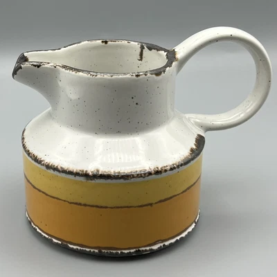 £19.47 • Buy Stonehenge Midwinter Sun Stoneware Creamer Milk Jug Pitcher Retro Yellow Orange