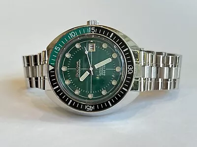 Bulova Oceanographer Snorkel Green Dial Devil Diver 44mm Automatic Watch • $360