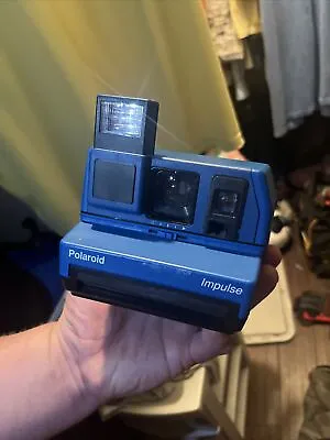Vintage Polaroid 600 Impulse Blue Instant Film Camera • $15