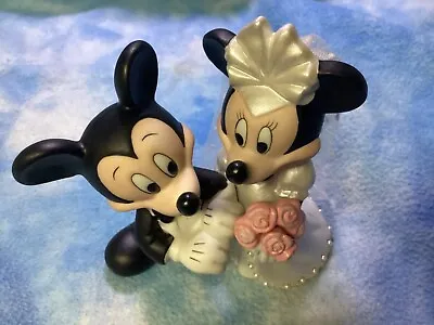 Mickey & Minnie Mouse Wedding Cake Topper/Figurine Bride & Groom 5 Inches Tall • $50