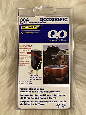 $78.65 • Buy Square D QO QO230GFIC 30 Amp 2-Pole GFCI Circuit Breaker NEW