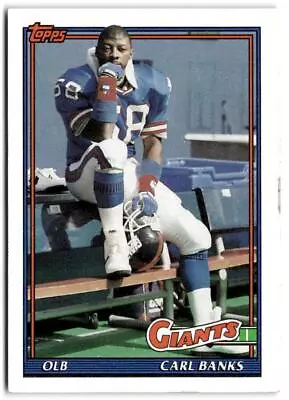 1991 Topps #19 Carl Banks New York Giants • $1