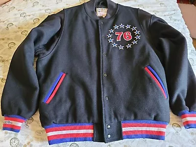 Mitchell Ness M&N Philadelphia 76ers Sixers Wool Varsity Jacket 52 2xl Xxl Rare • $208.44