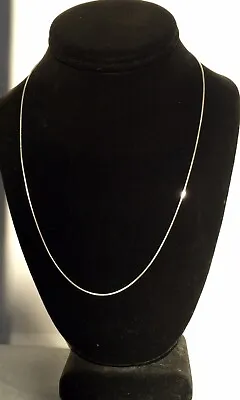 Sterling Silver Marked 925 Made In Italy 22” Round Snake Thin Chain Necklace • $30