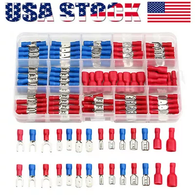 140PCS Electrical Cable Wire Crimp Terminals Butt Splice Wire Connectors Kit  • $6.79