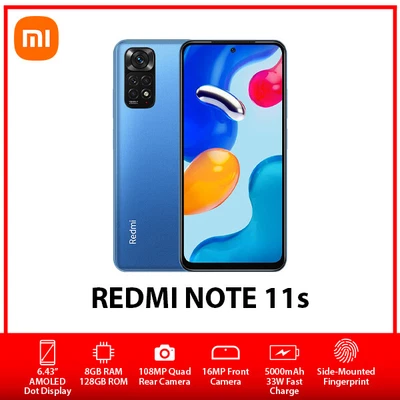 $389 • Buy (Unlocked)Xiaomi Redmi Note 11s 8GB+128GB Dual SIM Android Mobile Phone - Blue